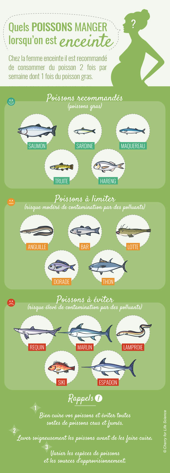 infographie : poisson pendant la grossesse