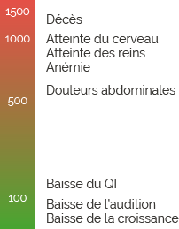 Évolution du saturnisme chez l'enfant