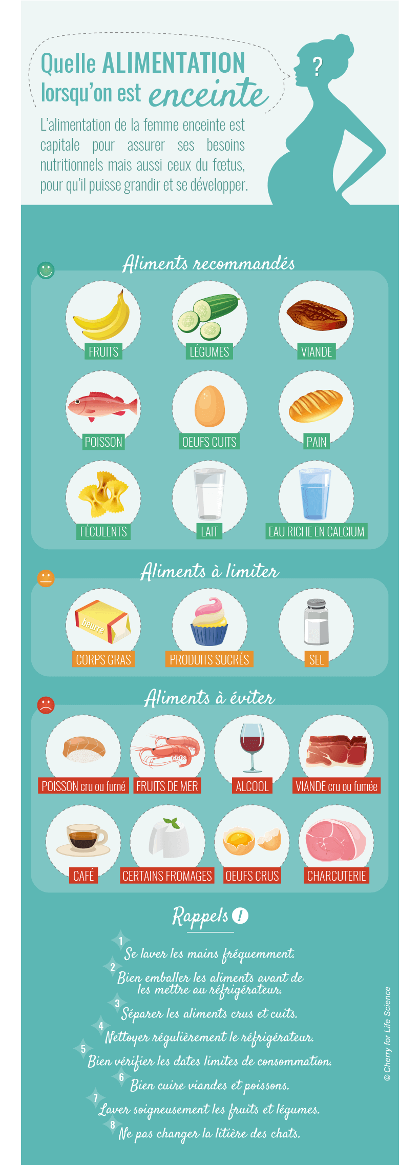 infographie : alimentation femme enceinte