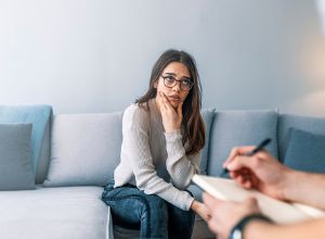 jeune femme en séance chez le psychologue